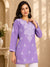 Ada Hand Embroidered Purple Cotton Lucknowi Chikankari Kurti A911343