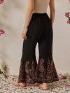 Ada Hand Embroidered Black Georgette Lucknowi Chikankari Palazzo A711196