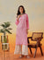 Ada Hand Embroidered Pink Georgette Lucknowi Chikankari Straight Kurta A95492