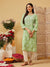 Ada Hand Embroidered Green Modal Lucknowi Chikankari Straight Kurta A411803