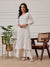 Ada Hand Embroidered White Modal Lucknowi Chikankari Straight Kurta A411808