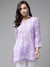 Ada Hand Embroidered Mauve Georgette Lucknowi Chikankari Straight Kurti A911227