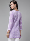 Ada Hand Embroidered Mauve Georgette Lucknowi Chikankari Straight Kurti A911227