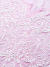 Ada Hand Embroidered Baby Pink Georgette Lucknowi Chikankari Straight Kurta with Slip A90410