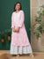 Ada Hand Embroidered Pink Cotton Lucknowi Chikankari Straight Kurta A411699