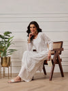 Ada Hand Embroidered White Modal Lucknowi Chikankari Straight Kurta A411808